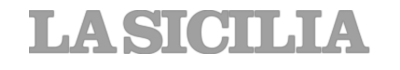 Logo in bianco e nero del quotidiano La Sicilia